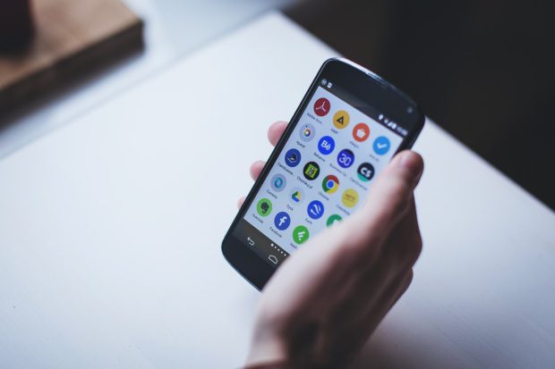 using a smartphone